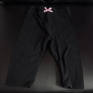 Carter's Black Leggings with Pink Accent
